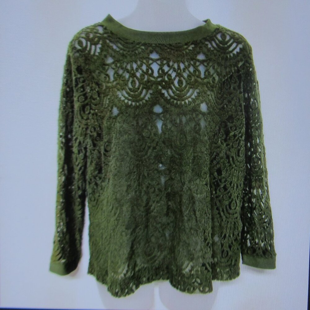 Banana Republic Moss green lace top